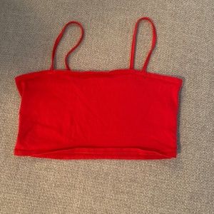 Lu Feng Red Cropped Cami